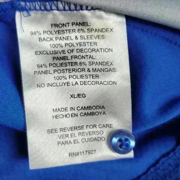 Men's AND1 Blue Ombre Basketball Player Athletic Golf Polo Shirt sz XL - Picture 8 of 9